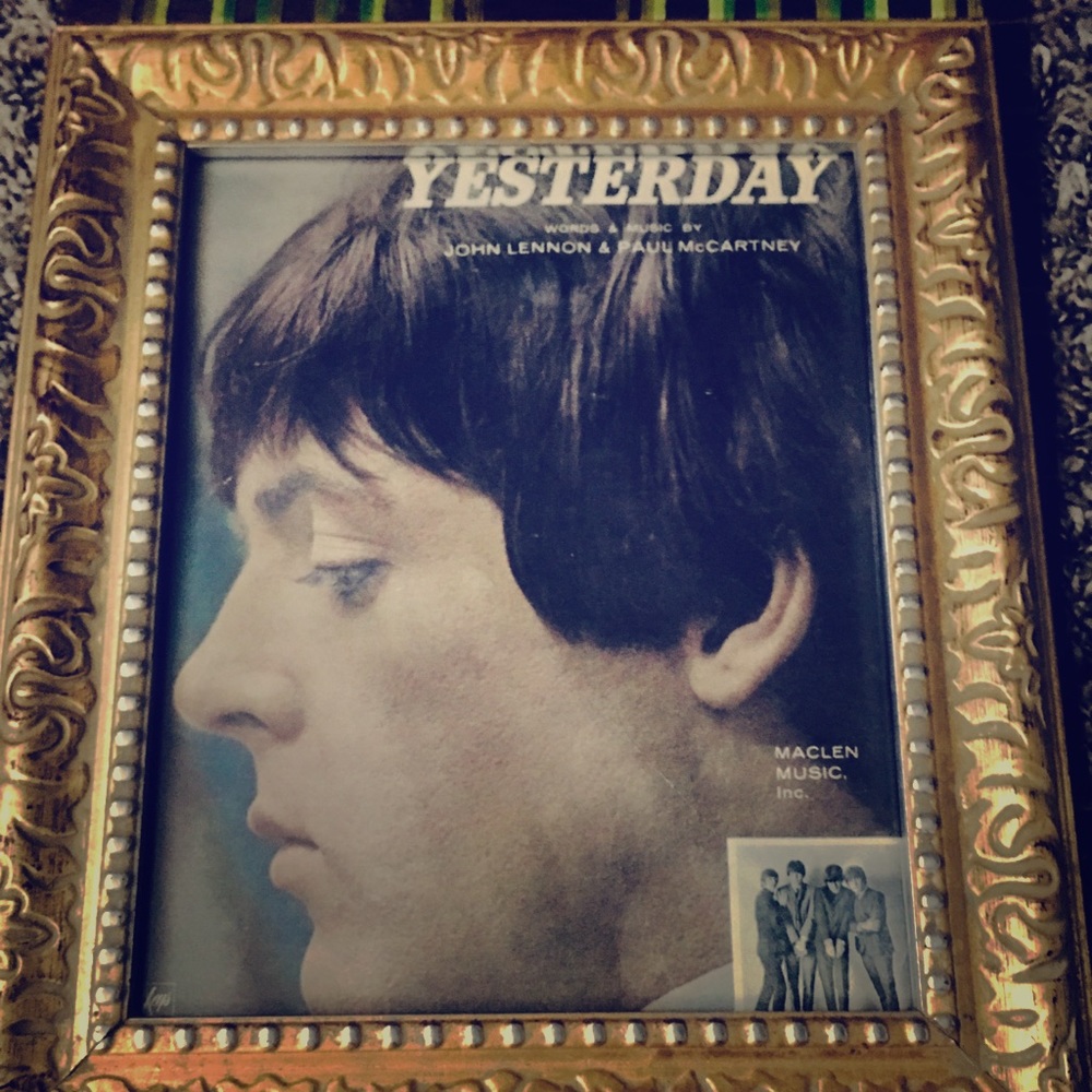 Vintage Framed Sheet music from “Yesterday” 💕🙂